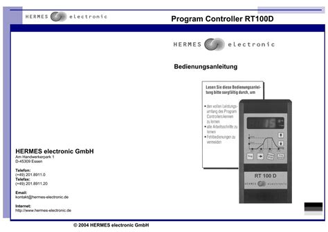 hermes electronic controller s 7|HERMES RT 100 D OPERATING INSTRUCTIONS MANUAL Pdf .